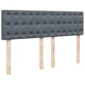 cadre de lit et matelas Gris foncé 140x190cm Velours