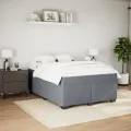 cadre de lit et matelas Gris foncé 140x190cm Velours