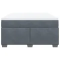 cadre de lit et matelas Gris foncé 140x190cm Velours