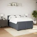 cadre de lit et matelas Gris foncé 140x190cm Velours