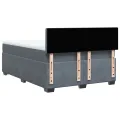 cadre de lit et matelas Gris foncé 140x190cm Velours