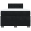 cadre de lit avec matelas Noir 120x200 cm Velours