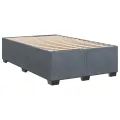 cadre de lit et matelas Gris foncé 120x200cm Velours