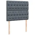 cadre de lit et matelas Gris foncé 120x200cm Velours