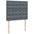 cadre de lit et matelas gris foncé 120x190cm velours