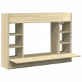 Bureau mural chêne sonoma 105x48x75 cm bois d'ingénierie