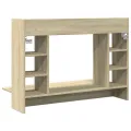Bureau mural chêne sonoma 105x48x75 cm bois d'ingénierie