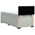 cadre de lit et matelas Gris clair 100x200cm Velours