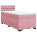 cadre de lit avec matelas Rose 90x200 cm Velours