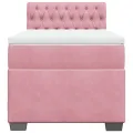 cadre de lit avec matelas Rose 90x200 cm Velours