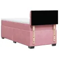 cadre de lit avec matelas Rose 90x200 cm Velours