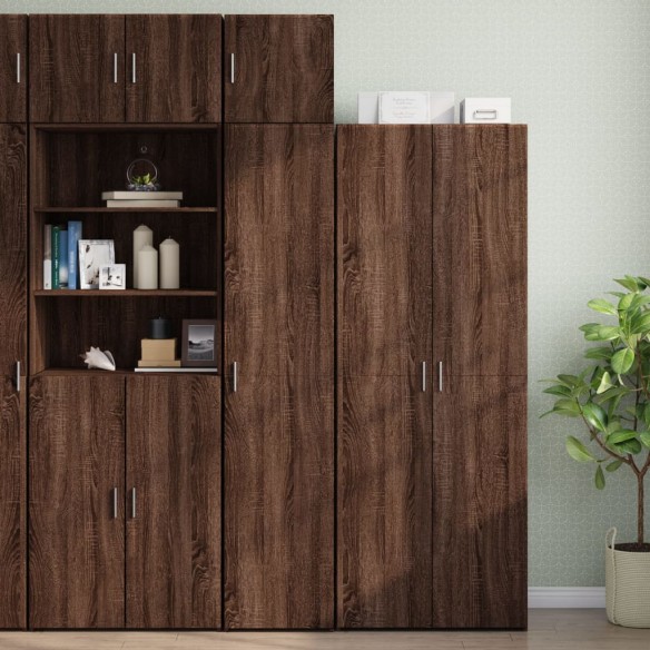 Armoire de rangement mince chêne marron 40x42,5x225 cm