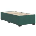 Cadre de lit sans matelas vert foncé 90x200 cm velours