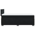 cadre de lit et matelas Noir 80x200 cm Velours