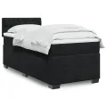 cadre de lit et matelas Noir 80x200 cm Velours