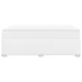 cadre de lit avec matelas Blanc 140x200cm Similicuir