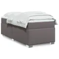 cadre de lit avec matelas Gris 100x200 cm Similicuir