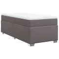 cadre de lit avec matelas Gris 100x200 cm Similicuir