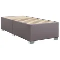 cadre de lit avec matelas Gris 100x200 cm Similicuir