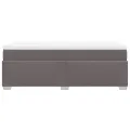 cadre de lit avec matelas Gris 100x200 cm Similicuir