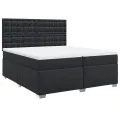 cadre de lit avec matelas Noir 200x200 cm Similicuir