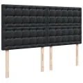 cadre de lit avec matelas Noir 200x200 cm Similicuir