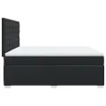 cadre de lit avec matelas Noir 200x200 cm Similicuir