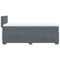 cadre de lit et matelas Gris foncé 90x190 cm Velours