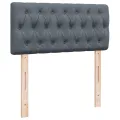 cadre de lit et matelas Gris foncé 90x190 cm Velours