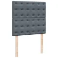 cadre de lit et matelas Gris foncé 90x190 cm Velours