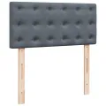 cadre de lit et matelas Gris foncé 90x190 cm Velours