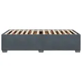 Cadre de lit sans matelas gris foncé 80x200 cm velours