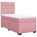 cadre de lit et matelas Rose 80x200 cm Velours