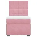 cadre de lit et matelas Rose 80x200 cm Velours