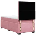 cadre de lit et matelas Rose 80x200 cm Velours