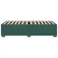 Cadre de lit sans matelas vert foncé 90x190 cm velours