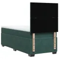 cadre de lit et matelas Vert foncé 80x200 cm Velours