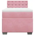 cadre de lit et matelas Rose 80x200 cm Velours