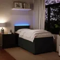 cadre de lit avec matelas noir simple velours
