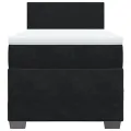 cadre de lit avec matelas noir simple velours