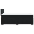 cadre de lit avec matelas noir simple velours