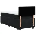 cadre de lit avec matelas noir simple velours