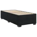 cadre de lit avec matelas noir simple velours