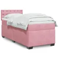 cadre de lit et matelas Rose 80x200 cm Velours