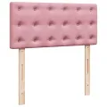cadre de lit et matelas Rose 80x200 cm Velours