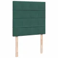 cadre de lit et matelas Vert foncé 80x200 cm Velours
