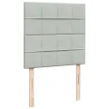 cadre de lit et matelas Gris clair 80x200 cm Velours