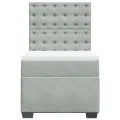 cadre de lit et matelas Gris clair 80x200 cm Velours
