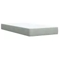 cadre de lit et matelas Gris clair 80x200 cm Velours