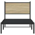 Cadre de lit en métal sans matelas chêne sonoma 90x200 cm